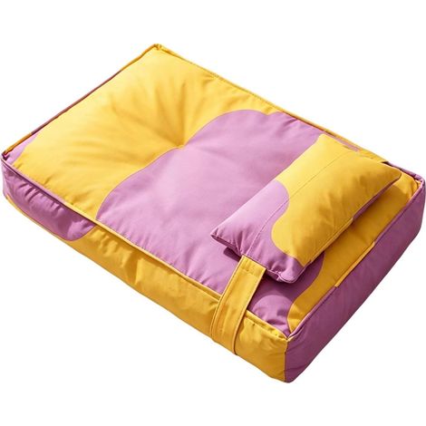 Pet Cushion with Soft Pillow, Purple and Yellow (1/5)