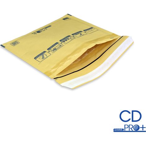 Lot de 50 Enveloppes à bulles PRO MARRON CD format 145x175 mm
