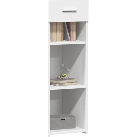 Buffet de Cuisine en Bois d'Ingénierie, Meuble Rangement Moderne 30x42.5x93 cm, Armoire de Service Blanche pour Salle à Manger et Salon (1/5)