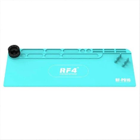 -PO16 Tapis de bureau isolant en silicone avec boîte de rangement pour tournevis et support de téléphone portable (1/5)