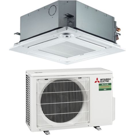 Mitsubishi Electric Inverter-Kassetten-Klimagerät 9000 Btu SLZ-M25FA R-32 Wi-Fi Optional mit Fernbedienung und Gitter im Lieferumfang enthalten