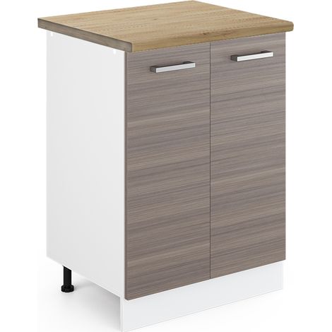 Mobiletto base cucina R-Line, Grigio, 60 cm , PL Rovere, Vicco (1/5)