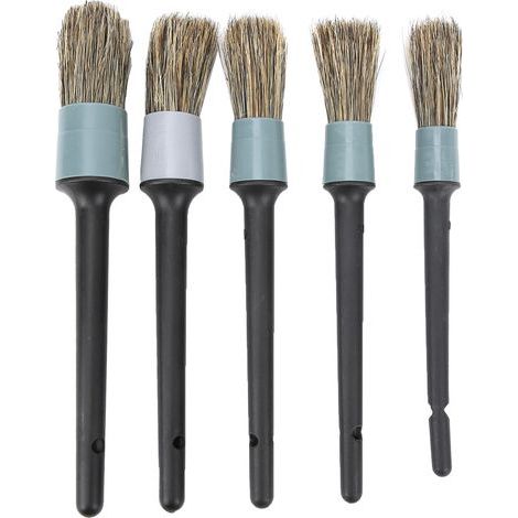 Car Detail Brush Kit, Dust Cleaning Tool with Black Handle for Trucks, Motorcycles, Bicycles, 5 Pieces (1/5)