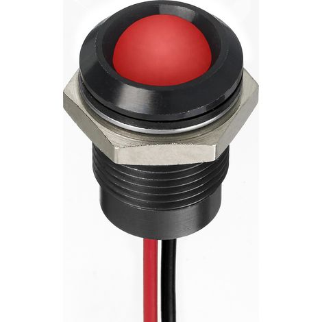 Voyant LED lumineux Rouge RS PRO, dia. 14mm, 220V c.a., IP67 ( Prix pour 1 )