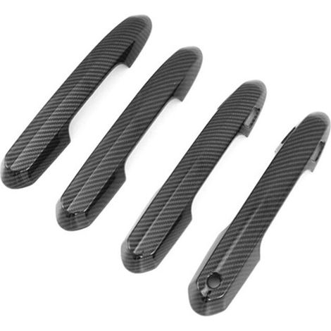 Pannelli di rivestimento delle maniglie delle portiere in fibra di carbonio con serratura intelligente per i modelli Highlander L, XLE e XSE dal 2020 al 2023.