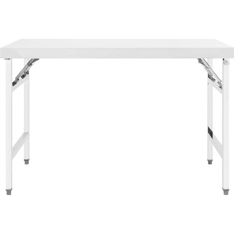 Table de travail pliable de cuisine 120x60x80 cm Inox