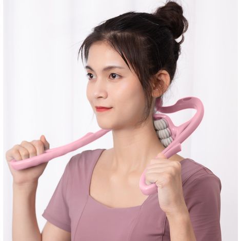 Rouleau de massage portatif pour la nuque, pour l'automassage, le massage en profondeur, la relaxation musculaire et le soulagement des tensions. (1/5)