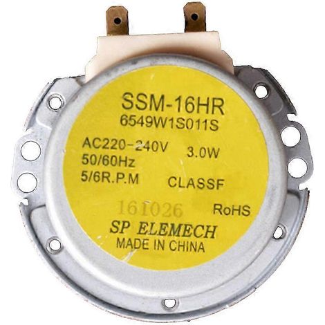 Moteur synchrone de remplacement pour plateau tournant de four à micro-ondes LG SSM-16HR AC220-240V 3W 50/60Hz 6549W1S011S (1/5)