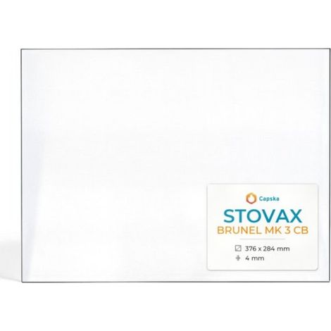 Vitre Stovax BRUNEL MK 3 CB - Verre Rectangle pour poêle à bois - 376 x 284 mm (L1 x H1) - 4 mm (1/5)
