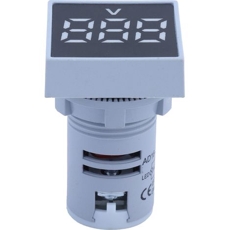Digitale Spannungsanzeige AD16-22FSV mit mattierter Frontplatte, 60–500 V AC, Weiß (1/5)
