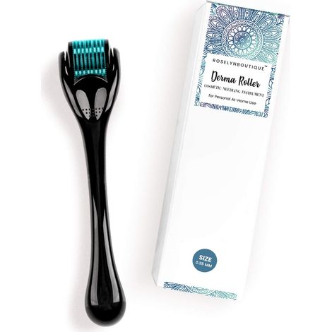 kit para el crecimiento de la barba, rodillo dérmico con 540 agujas de titanio (0,25 mm), cuidado facial, uso doméstico. (1/5)