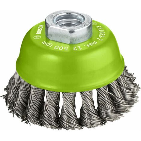 Brosse en acier inoxydable (brosse boisseau) 75 mm 05 mm M14 2608622060 - Brosse en acier inoxydable (brosse boisseau) 75 mm 05 mm M14 2608622060 (1/5)