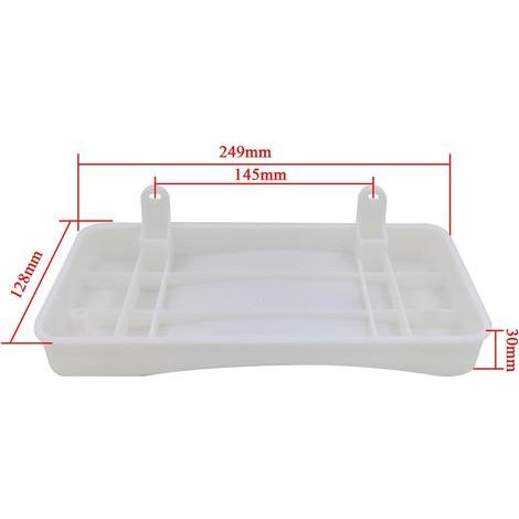 Bac d'évaporation du compresseur pour réfrigérateur congélateur bac récupérateur d'eau frigo dégivrage condensats plastique pièces bac de vidange compresseur de rechange universel (249 x 128 x 30 mm) (1/3)