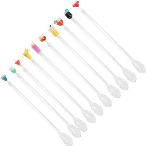 Lot de 10 bâtonnets mélangeurs mignons pour cocktails, accessoires de bar et de cuisine.