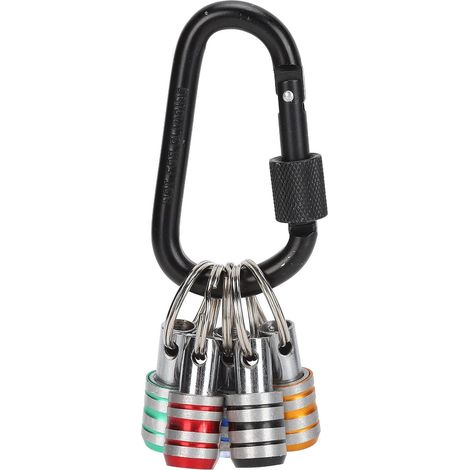 5 embouts, rallonge, noir/rouge, inox, pour vissage et atelier (1/5)