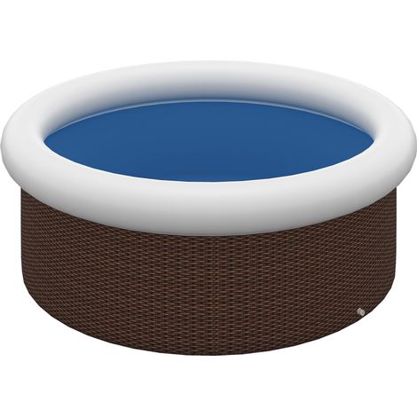 Aufblasbarer Pool für 5 Personen, schneller Aufbau, robustes Material, braun, Ø 300 x 76 cm (H)