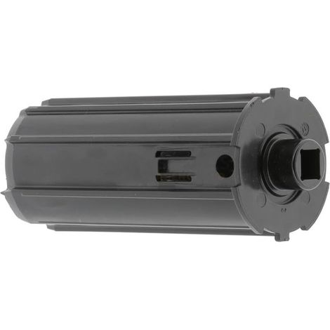 Embout de tube de volet roulant octogonal en PVC noir Fenêtre Sortie Baie vitrée Store, pour tube sortie carré de 10mm avec nez Ø18mm (1/2)