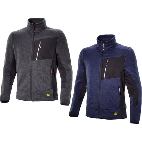 Felpa lavoro Diadora Knitted Jacket Chicago - XXXXL - Grigio Scuro (1/5)
