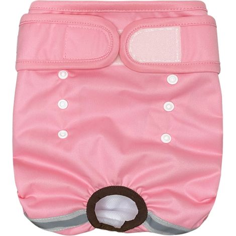 1 culotte physiologique pour chienne, réutilisable, ultra-absorbante, avec bande auto-agrippante et poche anti-fuites, pour chaleurs et besoins naturels (1/5)