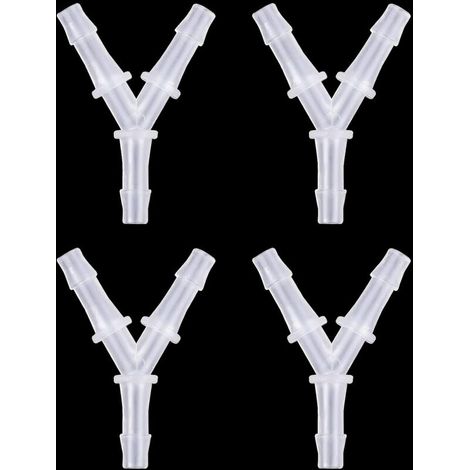 Set mit 4 Aquarium-Luftpumpenanschlüssen, Y-förmiger, tropfsicherer Luftschlauchverbinder, Kunststoff-Luftpumpenanschluss für 3/4"-Luftschläuche