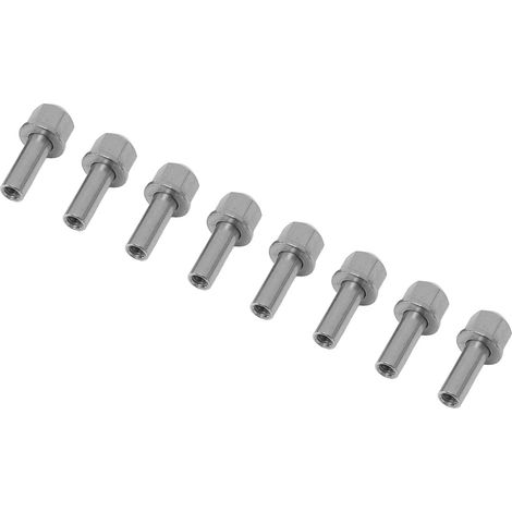 Écrous d'extension de moyeu de roue RC, hexagonaux en acier inoxydable haute résistance, pour Axial SCX10, 20 mm/0,8 pouce. (1/5)