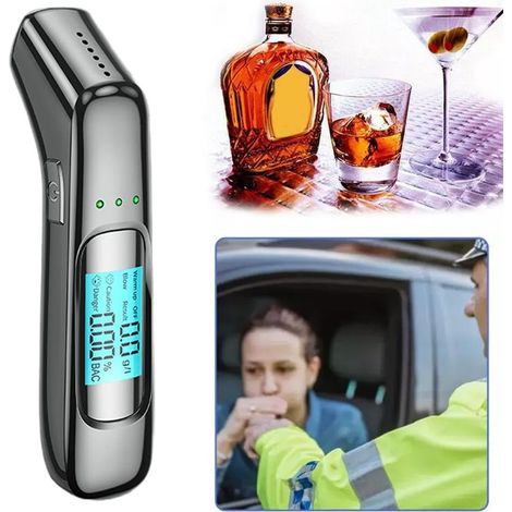 Éthylotest, testeur d'alcool professionnel haute précision,moniteur d'alcoolémie affichage numérique LCD (1/4)