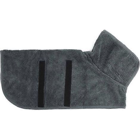 Mikrofaser-Bademantel für Hunde und Katzen, Strandtuch für Haustiere, tragbarer grauer XXL-Bademantel, Unisex-Welpenkleidung.