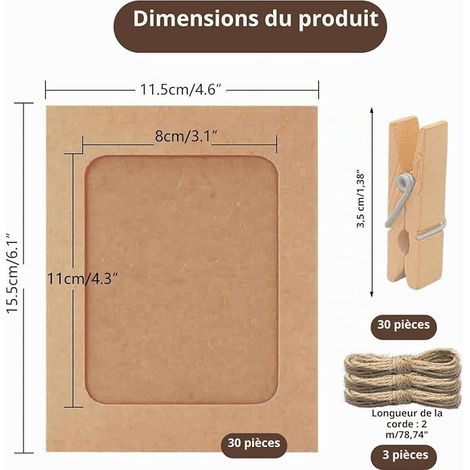 Cadre Photo en Papier Kraft DIY à Suspendre (1/3)