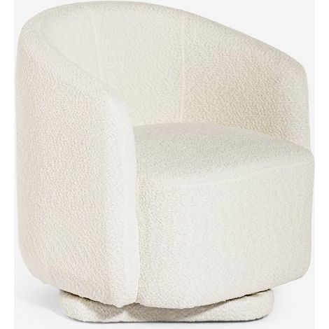 Sessel modern Stoff Bouclè Wohnzimmer drehbar Orav - Beige