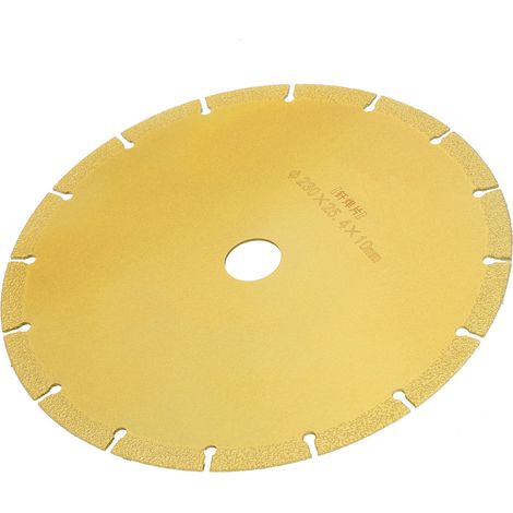 Diamant-Sägeblatt, kreisförmige Segment-Lötscheibe zum Schneiden von Marmor, 230 x 25,4 x 10 mm (1/5)
