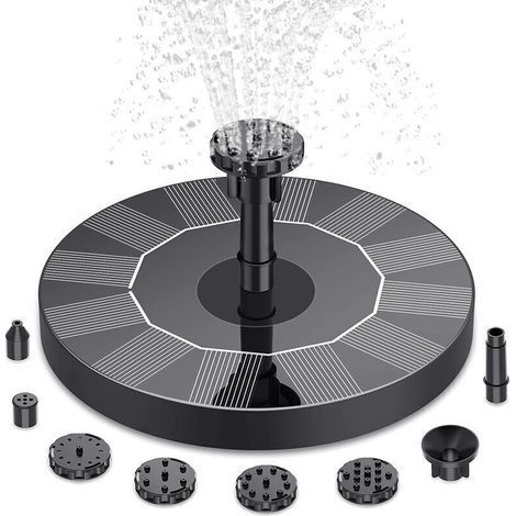 Fontaine Solaire Extrieur Flottante Pompe Solaire d\'tang 6 Buses, Fontaine Solaire pour Jardins, Bains d\'oiseaux, Etangs (1/4)