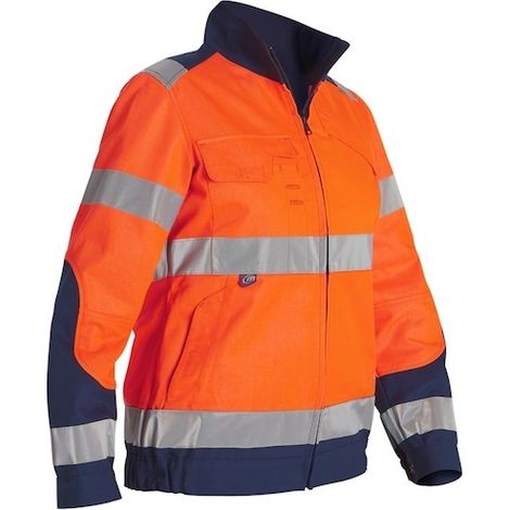 Blouson haute visibilité femme LUKLIGHT orange/marine - T0 - MOLINEL