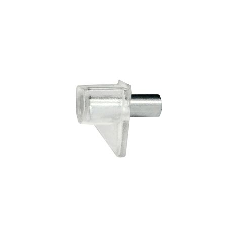 Reggipiani con perno in plastica trasparente Ø 5 mm. 16 pz.