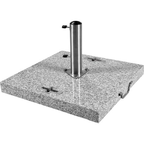 Doppler Granitsockel 90 kg für Rohr ø 32 x 70 mm Schirmsockel 70 x 70 x 8 cm (1/5)