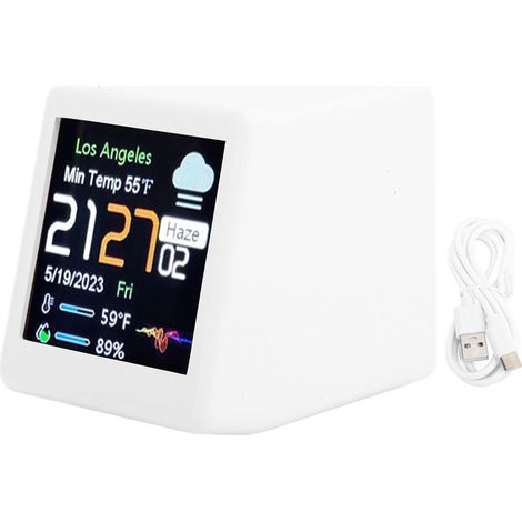 Pompe à air portable électrique avec gonfleur et dégonfleur pour coussins, matelas et bouées gonflables, jouets de plein air (blanc). (1/5)