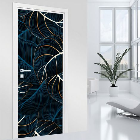 Stickers pour porte - Feuilles - 73 x 205 cm - Adhésif MAT (1/2)