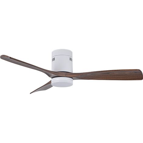 Ventilatore dc zephyr on bianco/quercia, 3 pale, 40w led 300040006500k, h.18xd.130cm