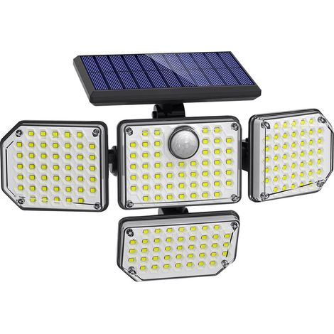 Lampes solaires d'extérieur ATUPEN 210 LED 2500 lm avec détecteur de mouvement avec télécommande, 3 têtes de sécurité LED, étanche IP65, éclairage mural grand angle 270° avec 3 modes (1 paquet) (1/5)