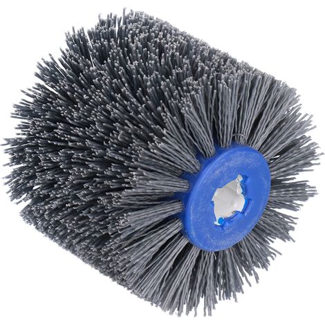 Brosse métallique pour décapage, polissage et dérouillage, disque rotatif à lamelles abrasives grain 240, nettoyage et ébavurage des métaux, outil de finition professionnel. (1/5)