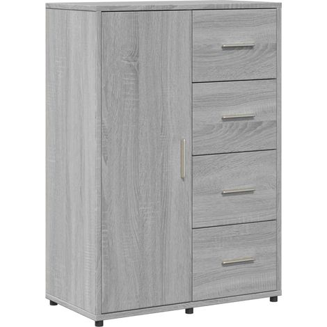 Credenza cassettiera cassettiera mobile contenitore organizer cucina soggiorno soggiorno Sonoma 60 x 31 x 84 cm derivati del legno grigio 020036390