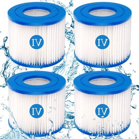 Cartucho de filtro para piscina，4 cartuchos de filtro para spa Lay Z Spa，filtro de hidromasaje VI，filtro de repuesto Lay-Z-Spa (1/5)
