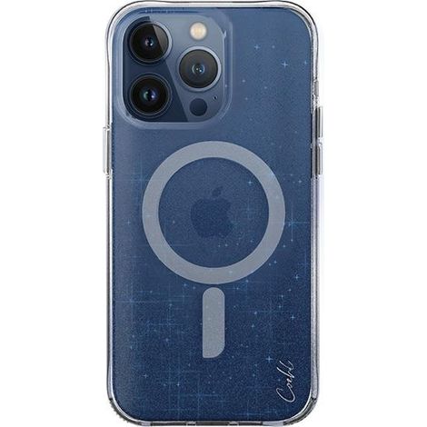 Funda UNIQ Coehl Lumino para iPhone 15 Pro Max de 6,7" con carga magnética, color azul/azul prusiano.