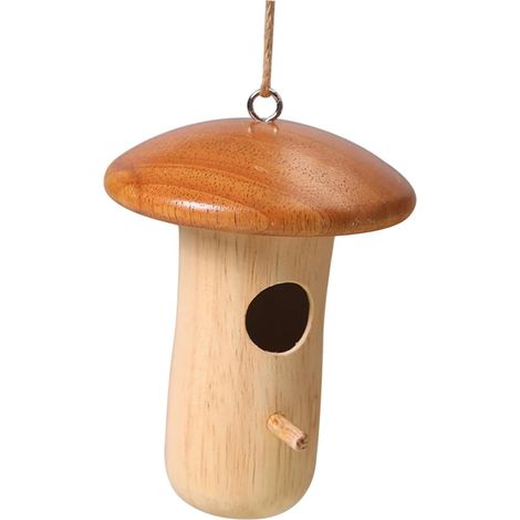 Holz Vogelhaus Im Pilzdesign Langlebiger Hängender