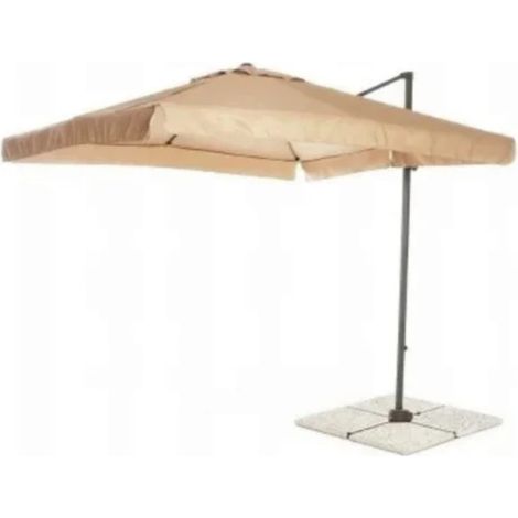 Sonnenschirm Venezia 300x300 cm antrazit/ecru mit seitlichem Arm