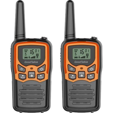 Langstrecken-Funkgerät – Wandern, Camping, Heimgebrauch – 2er-Pack (orange) – Zuverlässige und tragbare Kommunikation für alle Aktivitäten (1/5)
