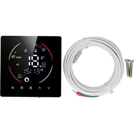 Thermostat WiFi intelligent, télécommande avec application, écran tactile couleur, Programmable, pour la maison, AC90-240V