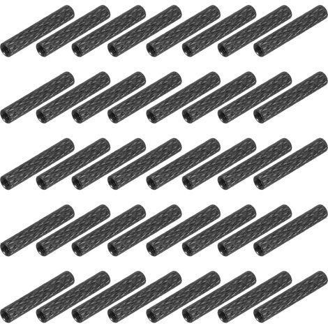 50Pcs M2 x 20mm Entretoise Moleté Aluminium Boulon Manchon Noir (1/5)