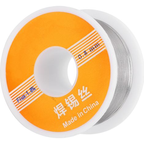 Fil d'étain 1,8 % de colophane, âme de 100 g, outil de soudage électrique, diamètre 0,8 mm, 63-37 (1/5)