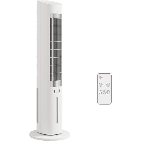 Refroidisseur d'air colonne - HOMCOM - refroidisseur humidificateur ventilateur - 3 vitesses 3 modes - 29x29x97,5cm - ABS - blanc
