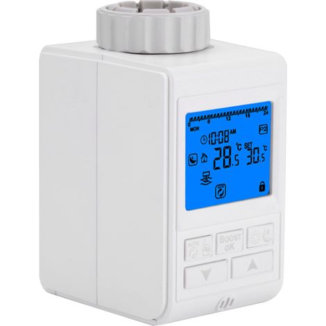 Actionneur thermique électrique pour raccorder la vanne d'eau et réguler la température ambiante dans un système de chauffage au sol. (1/5)